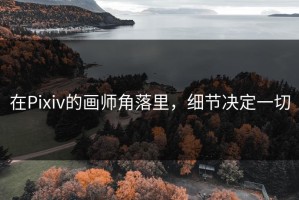 在Pixiv的画师角落里，细节决定一切